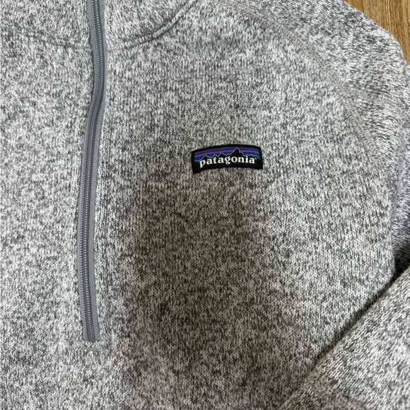 Patagonia Gray Knit Zip-Up Pullover Large - Picture 2 of 3